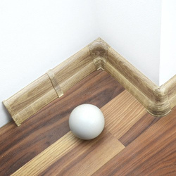 2m Fussleiste 62mm EICHE NOSTALGIE Fußleiste Leiste Sockelleiste Laminatleiste Bodenleiste PVC + Montagematerial GRATIS