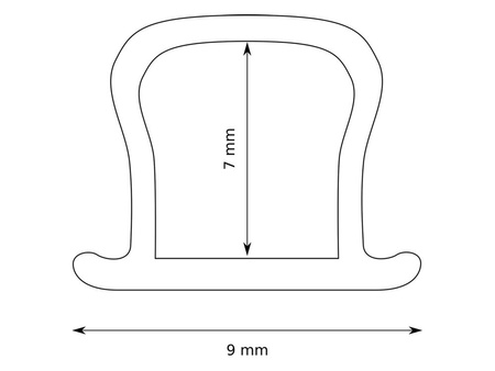 Fensterdichtung OMEGA 9x7mm Selbstklebend