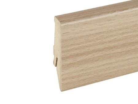 2,5m Sockelleiste Bodenleiste Leiste MDF 58x18mm BUCHE