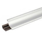 1,5m 2,5m 3m Abschlussleiste Küchenabschlussleiste Küchenleiste Arbeitsplatte Wandabschlussleiste Tischplattenleisten PVC 23mm ALUMINIUM SILBER + Schrauben GRATIS