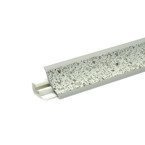1,5m 2,5m 3m Abschlussleiste Küchenabschlussleiste Küchenleiste Arbeitsplatte Wandabschlussleiste Tischplattenleisten PVC 23mm GRANIT HELL + Schrauben GRATIS
