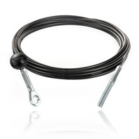 Stahlseil für Fitnessgeräte mit Öse, Ballstopper und Gewindeterminal 4/5,2mm Fitness-Stahlkabel Ersatzkabel