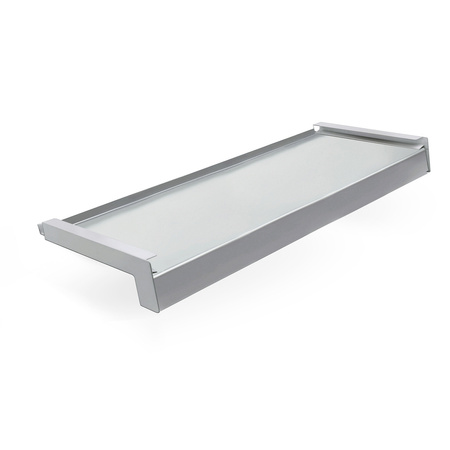 Fensterbank Stahl Aussen Außenfensterbank Fensterbrett Stahlblech Breite 10cm RAL 9006 SILBER