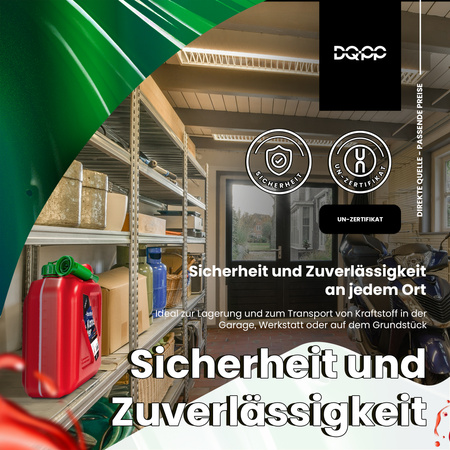 Kraftstoffkanister mit zwei Griffen und Auslaufrohr 10L