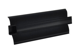 2m Fussleiste 62mm SCHWARZ GLÄNZED Fußleiste Leiste Sockelleiste Laminatleiste Bodenleiste PVC + Montagematerial GRATIS