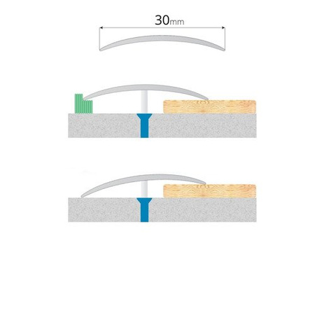 Übergangsprofil Rund 200cm 30mm SAHARA