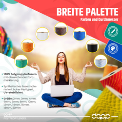 Polypropylenseil 12mm Schnur Polypropylen Seil Tauwerk Flechtleine WEISS