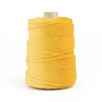 Baumwolle Baumwollgarn Makramee Garn 3mm 100m - 200m GELB