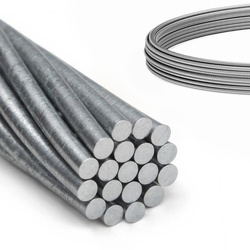 DRAHTSEIL Verzinkt Drahtseile Stahlseil Stahlseile Draht 2mm 1x19