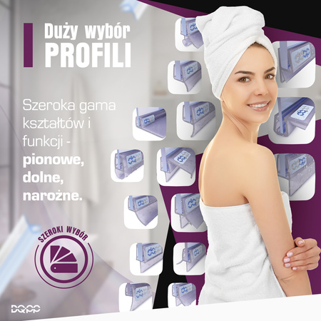 Duchdichtung Duschkabine Duschwand Dichtung UK29 6-8mm Glassstärke