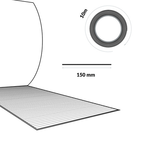 Butylband DACHDECKERBAND Abdichtband Selbstklebendes Reparaturband Dichtband 150mm ALUMINIUM