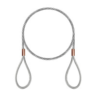 Edelstahlseil mit Ösen Schlaufenseil Öse - Öse Schlaufe Drahtseil Seil mit Schlaufen 6mm