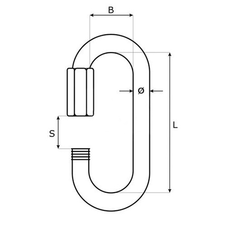 Schraubverbinder Schraubglied Edelstahl Kettenverbinder Kettennotglied V4A 4mm