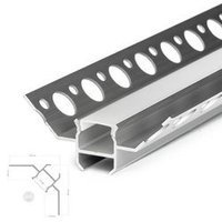 Alu Profil für LED UNI90 Milchglas Streifen Lichtleiste Aluminium 2m