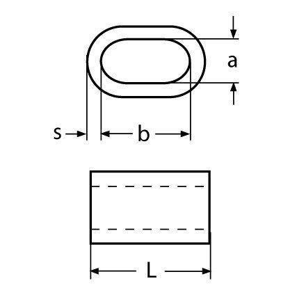 Aluminium Pressklemme Drahtseil 1mm