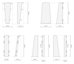 2,5m Fussleiste PVC 75mm Weiss + Montagematerial Gratis