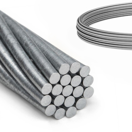 DRAHTSEIL Verzinkt Drahtseile Stahlseil Stahlseile Draht 2mm 1x19