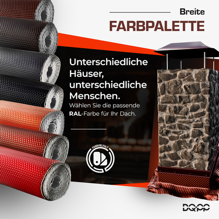 Kaminanschlussband Wandanschlussband Dachanschlussband 3D Struktur ALU Dachrolle GRAPHIT