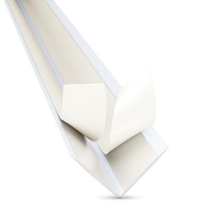 Selbstklebender PVC-Winkel für Außenecken 40×40mm Weiß 2m