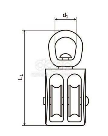 Seilrolle Doppelt VIRBEL Drahtseilblock Umlenkrolle Blockseilrolle Blockrolle 60kg 1-1/2''