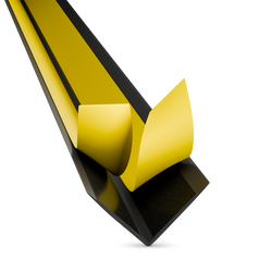 Selbstklebender PVC-Winkel für Außenecken 40×40mm SCHWARZ 2m