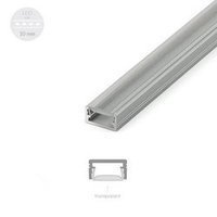 Alu Profil für LED MODELL G Transparent Streifen Lichtleiste Aluminium 2m
