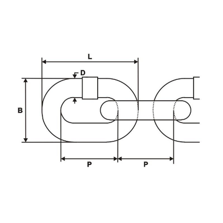 Stahlkette Technische Verzinkt DIN 5685 2mm