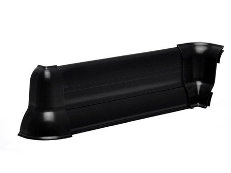 2m Fussleiste 62mm SCHWARZ GLÄNZED Fußleiste Leiste Sockelleiste Laminatleiste Bodenleiste PVC + Montagematerial GRATIS