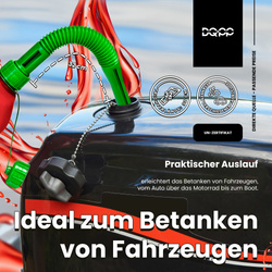 Kraftstoffkanister mit zwei Griffen und Auslaufrohr 10L