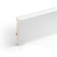 Fussleiste 2,2m Kunststoff Geschäumtes PVC Weiss