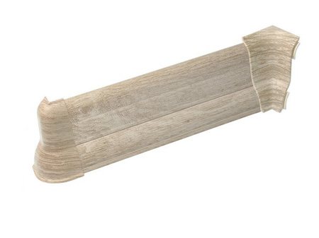 2m Fussleiste 62mm EICHE WEISS Fußleiste Leiste Sockelleiste Laminatleiste Bodenleiste PVC + Montagematerial GRATIS