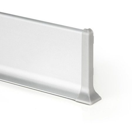 2m Fussleiste aus Aluminium 80mm