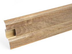 2m Fussleiste 62mm EICHE ALT Fußleiste Leiste Sockelleiste Laminatleiste Bodenleiste PVC + Montagematerial GRATIS