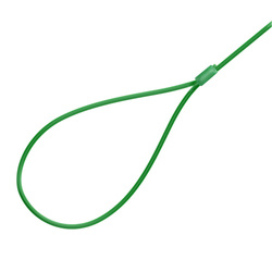 Stahlseil Verzinkt PVC GRÜN mit Ösen Schlaufenseil Öse - Öse Schlaufe Drahtseil Seil mit Schlaufen 2/4mm 1x19