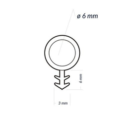 Fensterdichtung KD-2 Ø6 Braun für Holzfenster – Flügel Rahmen