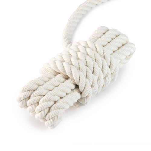 Baumwollseil Baumwolle Makrameegarn Baumwollkordel 3-litzig Gedreht  Naturseil Garn WEISS 12mm