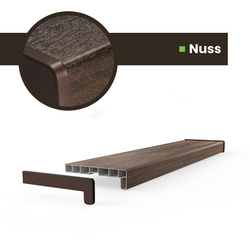 Fensterbank Fensterbrett für den Innenbereich PVC Tiefe 25cm NUSS + Endkappen GRATIS!