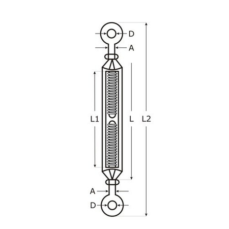 Spannschloss Edelstahl Öse Öse V4A Wantenspanner Spannschraube Drahtspanner M10