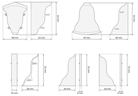 2,5m Fussleiste Fußleiste Leiste Sockelleiste Laminatleiste Bodenleiste 52mm BUCHE + Montagematerial GRATIS