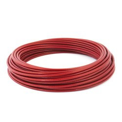 Drahtseil Verzinkt in PVC Stahlseile Drahtseile ROT 5/8mm 6x7