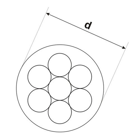 Drahtseil Verzinkt in PVC Stahlseile Drahtseile TRANSPARENT 0,6/1,2mm 1x7