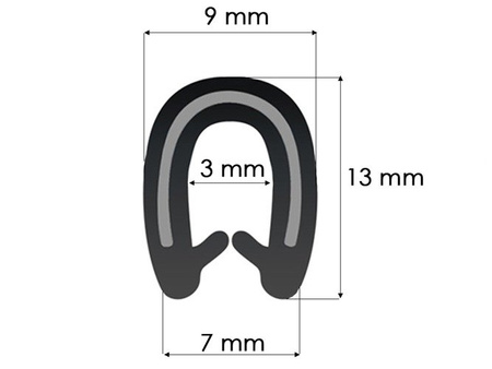 Kantenschutz Gummidichtung Kederband Kantenschutzprofil Dichtung Schutzband T-4/1