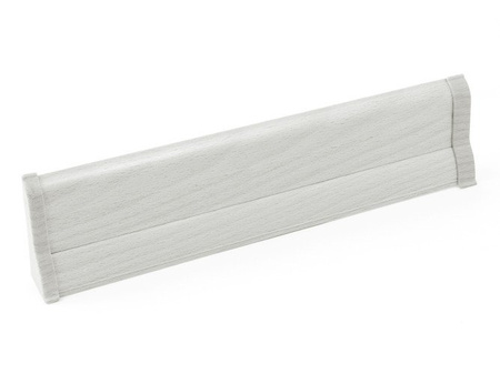 2m Fussleiste 62mm ESCHE GRAU Fußleiste Leiste Sockelleiste Laminatleiste Bodenleiste PVC + Montagematerial GRATIS