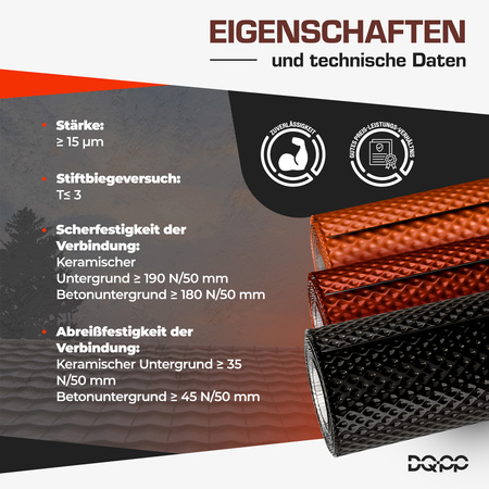 Kaminanschlussband Wandanschlussband Dachanschlussband 3D Struktur ALU Dachrolle GRAPHIT