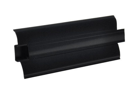 2m Fussleiste 62mm SCHWARZ GLÄNZED Fußleiste Leiste Sockelleiste Laminatleiste Bodenleiste PVC + Montagematerial GRATIS