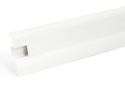 2m Fussleiste 62mm WEISS Fußleiste Leiste Sockelleiste Laminatleiste Bodenleiste PVC + Montagematerial GRATIS