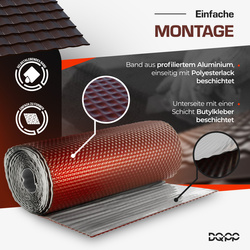 Kaminanschlussband Wandanschlussband Dachanschlussband 3D Struktur ALU Dachrolle GRAPHIT