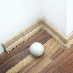 2m Fussleiste 62mm EICHE SIBIRIEN Fußleiste Leiste Sockelleiste Laminatleiste Bodenleiste PVC + Montagematerial GRATIS