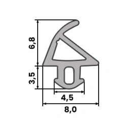 Fensterdichtung S-1113 Schwarz Plastmo PVC Kunststofffenster Dichtung