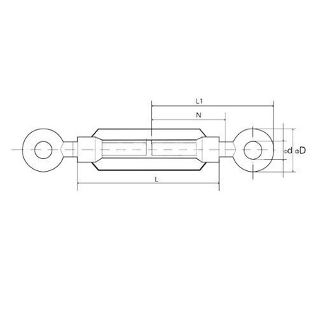 Spannschloss ÖSE - ÖSE Verzinkt Seilspanner Spannschraube Spanner M10